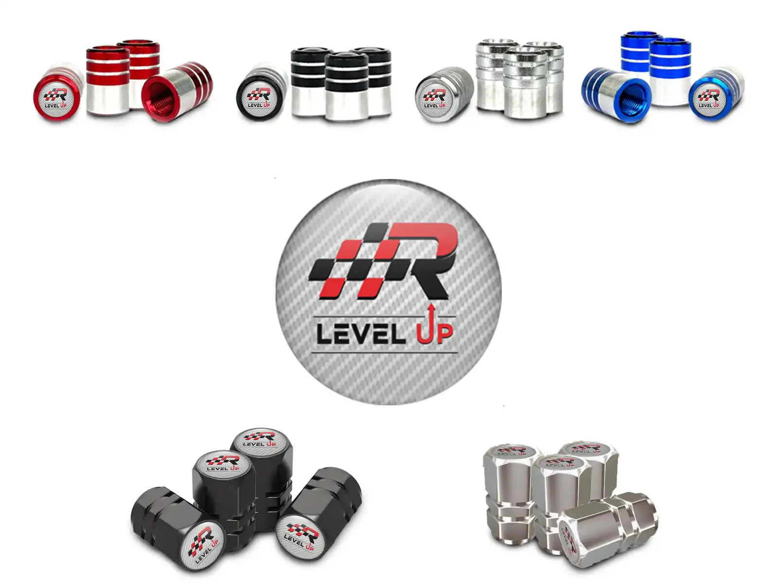 Wheel Valve Caps for SUVs Metal Alloy Form
